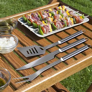 Home Complete 7-pc. Stainless-Steel BBQ Cooking Utensils Set