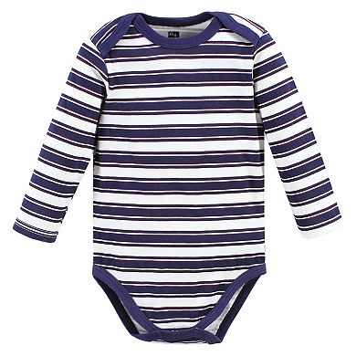Hudson Baby Infant Boy Cotton Long-Sleeve Bodysuits, Football Buddy 3-Pack