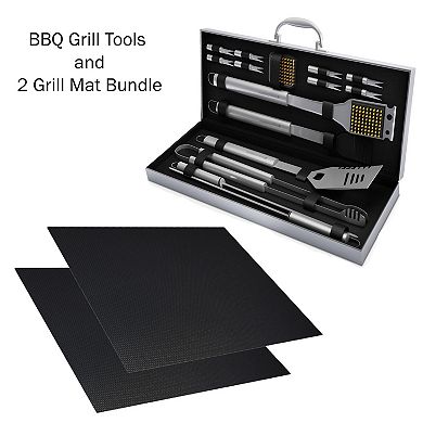 Home Complete 18-pc. Grill Accessories Set with Carrying Case