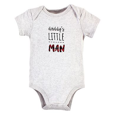 Hudson Baby Infant Boy Cotton Bodysuits, Daddys Man, 12-18 Months