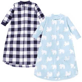 Hudson Baby Infant Boy Long-Sleeve Fleece Sleeping Bag, Polar Bear, 0-9 Months