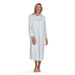 Petite Miss Elaine Essentials Silk Essence Tricot Short Sleeve Long  Nightgown