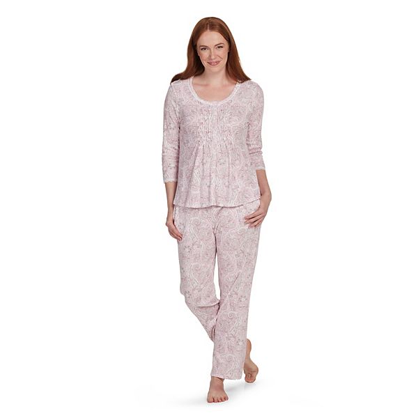 Women's Miss Elaine Essentials Cottonessa Pajama Top & Pant Set