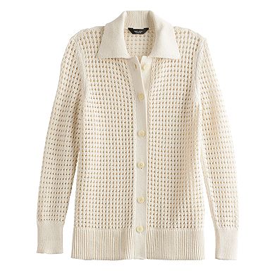 Women's Simply Vera Vera Wang Crochet Cardigan