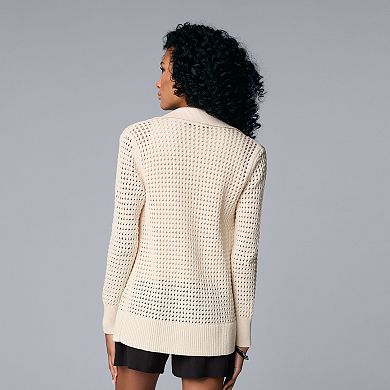 Women's Simply Vera Vera Wang Crochet Cardigan