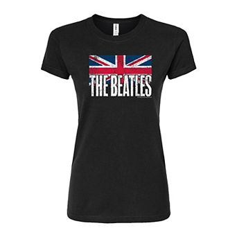 Juniors' The Beatles Union Jack Flag Fitted Tee