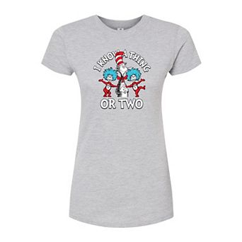 Juniors' Dr. Seuss A Thing Or Two Fitted Tee