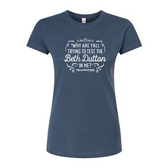 Juniors' Yellowstone Test Beth Dutton Fitted Tee