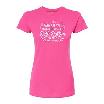 Juniors' Yellowstone Test Beth Dutton Fitted Tee
