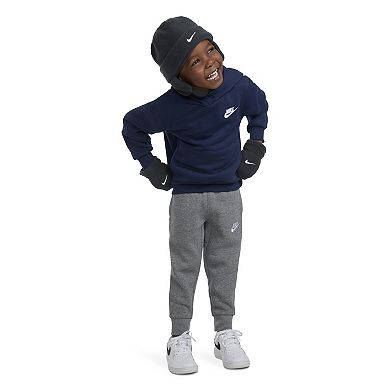 Baby / Toddler Nike Swoosh Fleece Cap & Mittens Set