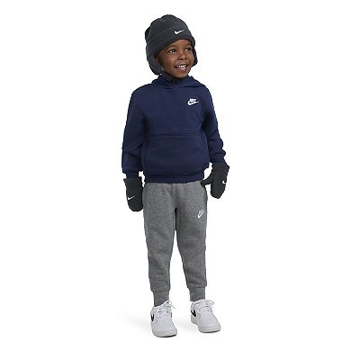Baby / Toddler Nike Swoosh Fleece Cap & Mittens Set