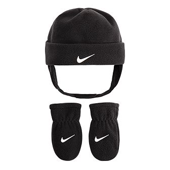 Baby / Toddler Nike Swoosh Fleece Cap & Mittens Set
