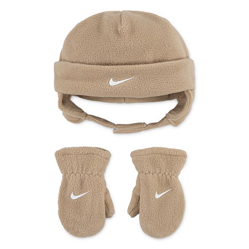 Baby / Toddler Nike Swoosh Fleece Cap & Mittens Set,
