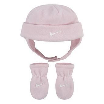 Baby / Toddler Nike Swoosh Fleece Cap & Mittens Set