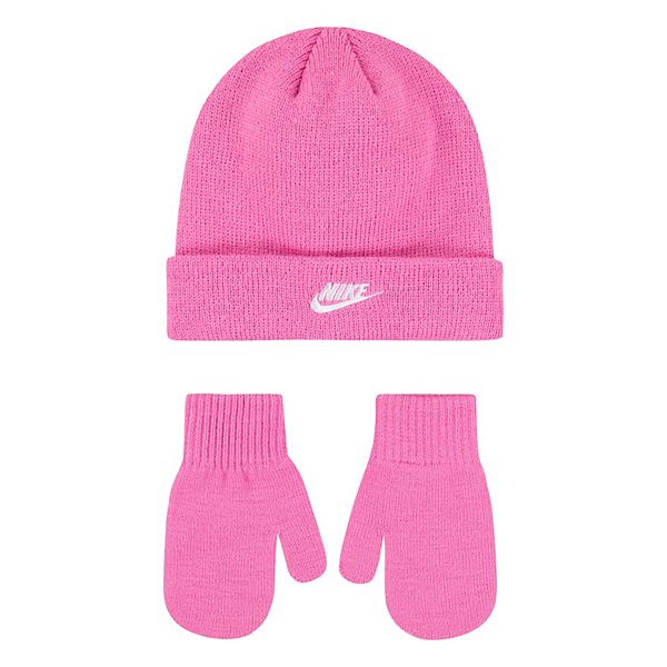 Toddler 2T-4T Nike Club Beanie & Mittens Set - Pink