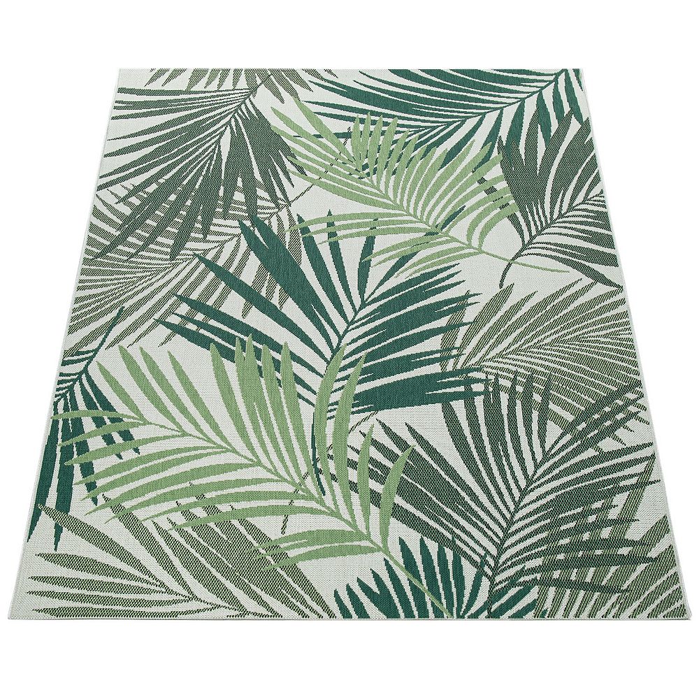 In- & Outdoor Rug Jungle Design with Green Palm Trees