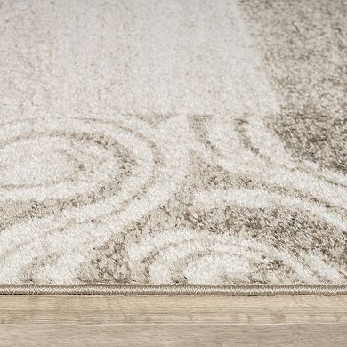 Classic Living Room Rug with Patchwork Design Modern Checkered Pattern