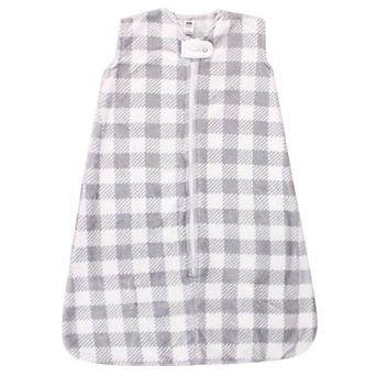 Hudson Baby Infant Plush Sleeping Bag, Sack, Blanket, Gray Plaid
