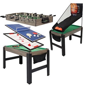 Sunnydaze Sport Collage 5-in-1 Multi-Game Table - Multi-Color