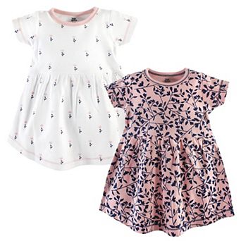 Yoga Sprout Baby and Toddler Girl Cotton Short-Sleeve Dresses 2 pk Fresh