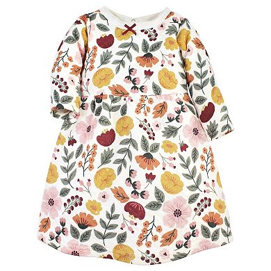 Hudson Baby Infant and Toddler Girl Cotton Dresses, Fall Botanical