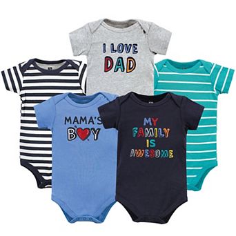 Hudson Baby Infant Boys Cotton Bodysuits, Boy Bold Family