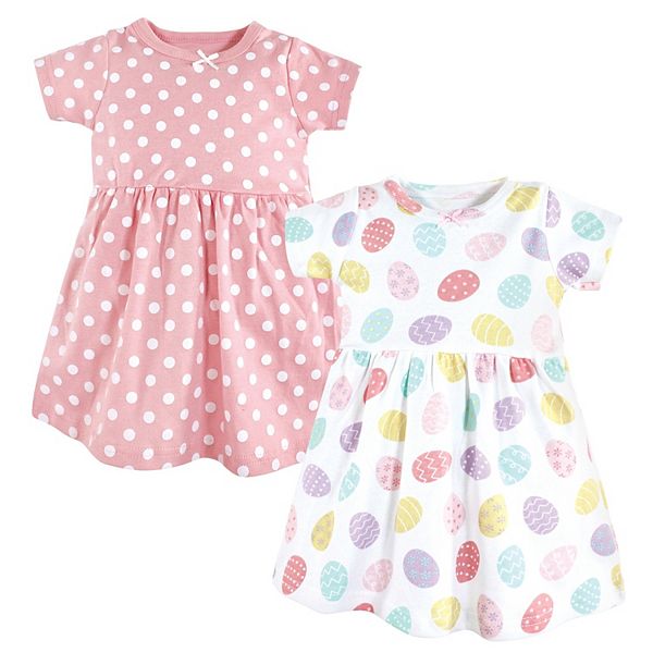 Hudson Baby Infant and Toddler Girl Cotton Dresses, Easter Eggs
