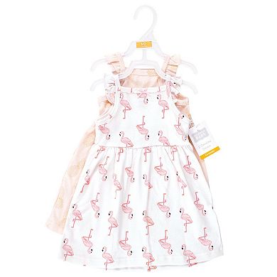 Hudson Baby Infant Girl Cotton Dress - Flamingo Pineapple, 6-9 Months