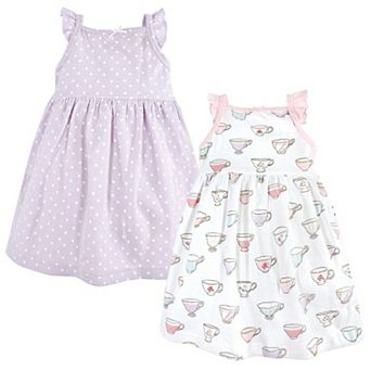 Hudson Baby Infant and Toddler Girl Cotton Dresses, Tea Party