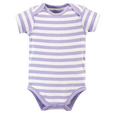 Touched by Nature Baby Girl Organic Cotton Bodysuits 5pk, Dragonfly, 12-18 Months