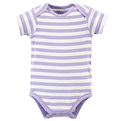 Touched by Nature Baby Girl Organic Cotton Bodysuits 5pk, Dragonfly