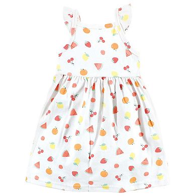 Hudson Baby Infant Girl Cotton Dress, Fruit Salad, 0-3 Months