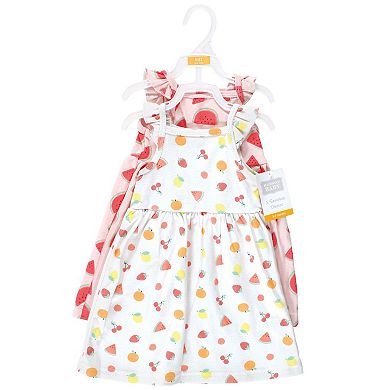 Hudson Baby Infant Girl Cotton Dress, Fruit Salad, 0-3 Months