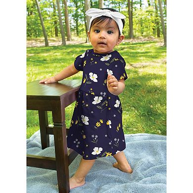 Hudson Baby Abitino In Cotone Per Neonata E Bambina - Maniche Corte, Cuori Rosso E Rosa, Taglia 5 Anni