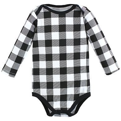 Hudson Baby Infant Boy Cotton Long-Sleeve Bodysuits, Pumpkin Truck 5-Pack