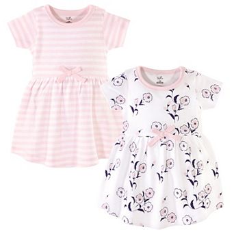 Touched by Nature Baby and Toddler Girl Organic Cotton Short-Sleeve Dresses 2 pk Wild Flowers