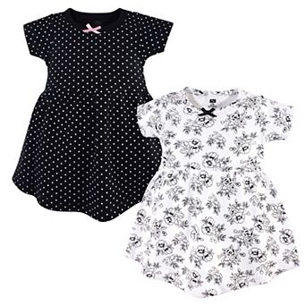 Hudson Baby Infant and Toddler Girl Cotton Short-Sleeve Dresses 2 pk Toile, 12-18 Months