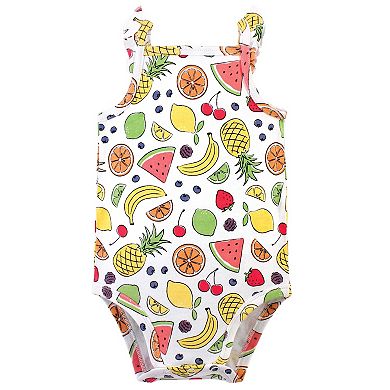 Touched by Nature Baby Girl Organic Cotton Bodysuits 5pk, Fruit