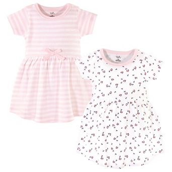 Touched by Nature Baby and Toddler Girl Organic Cotton Short-Sleeve Dresses 2 pk Tiny Flowers