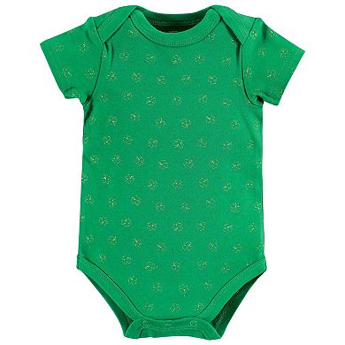 Hudson Baby Infant Girl Cotton Bodysuits, Lucky Lady