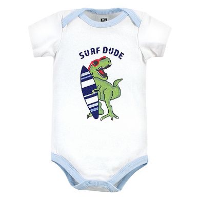 Hudson Baby Infant Boys Cotton Bodysuits, Surf Dude