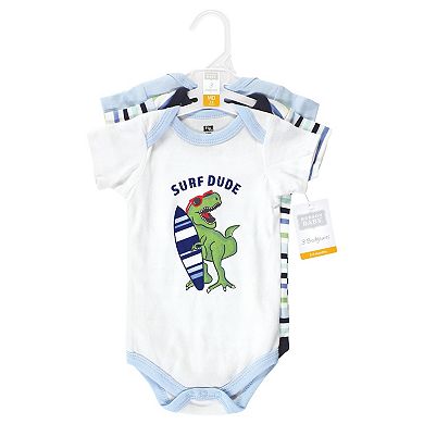 Hudson Baby Infant Boys Cotton Bodysuits, Surf Dude