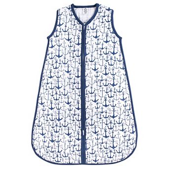 Yoga Sprout Baby Boy Sleeveless Muslin Cotton Sleeping Bag, Sack, Blanket, Blue Anchor