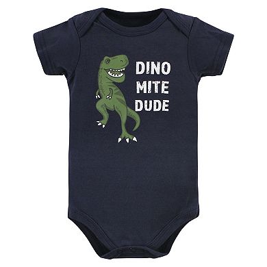 Hudson Baby Infant Boys Cotton Bodysuits, Dinomite Dude