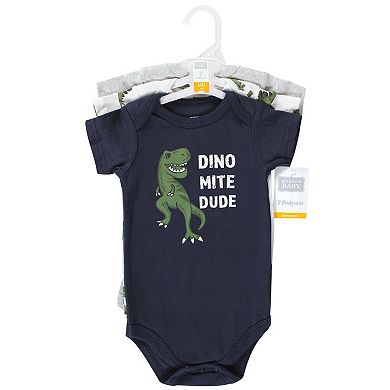 Hudson Baby Infant Boys Cotton Bodysuits, Dinomite Dude