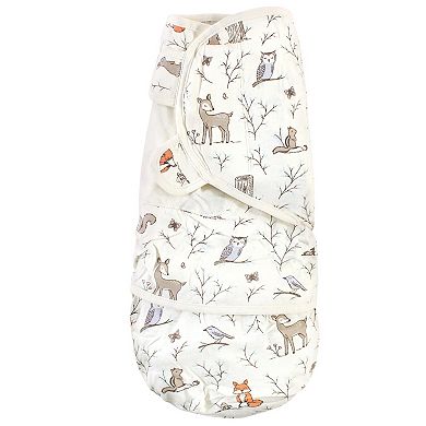 Hudson Baby Infant Girl Cotton Swaddle Wrap, Enchanted Forest