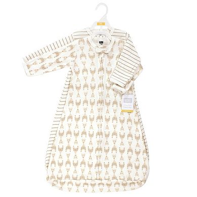 Unisex Baby Cotton Long-Sleeve Wearable Sleeping Bag, Sack, Blanket, Neutral Giraffe, 3-9 Months