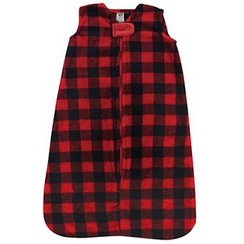 Hudson Baby Infant Plush Sleeping Bag, Sack, Blanket, Buffalo Plaid, 0-6 Months