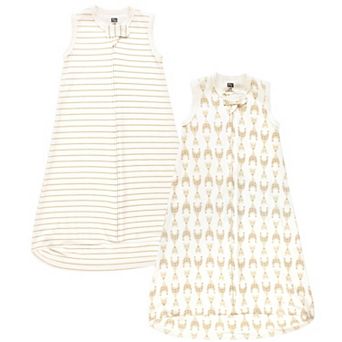 Hudson Baby Unisex Baby Interlock Cotton Sleeveless Sleeping Bag, Neutral Giraffe