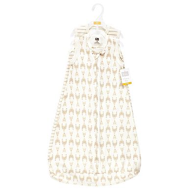 Unisex Baby Interlock Cotton Sleeveless Sleeping Bag, Neutral Giraffe, 3-9 Months